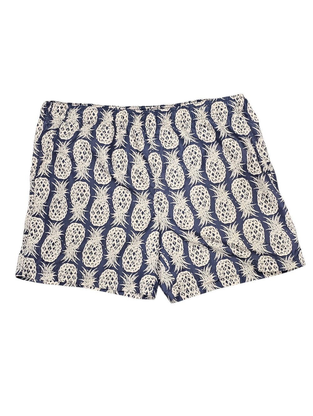 Ocean Pacific Swim Trunks Blue & Pineapples Mesh Lined Slash Pockets Size Large